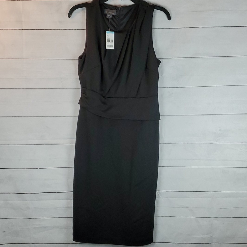Covington folded  black onix dress.
